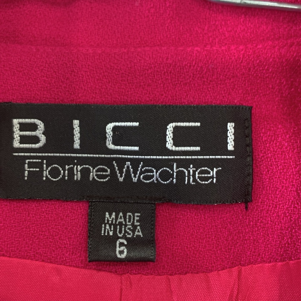 Bicci Florine Wachter Vintage Jacket Size 6 Hot Pink - Picture 3 of 5